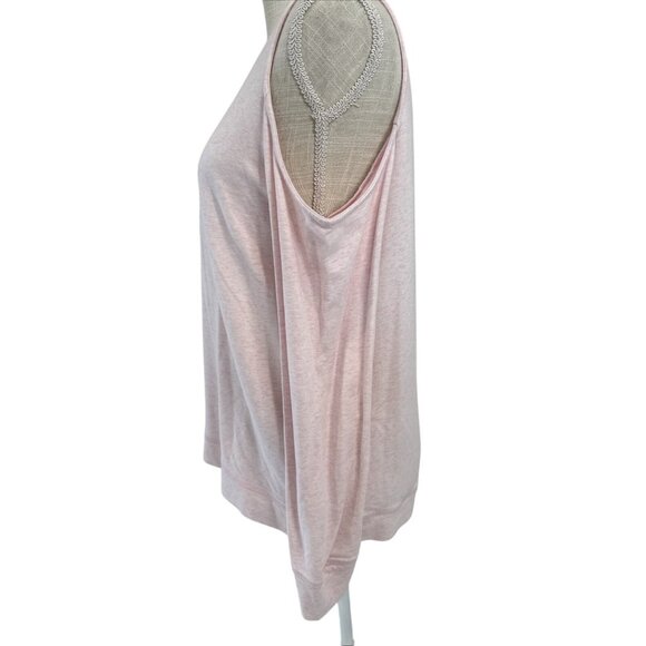 Lilly Pulitzer Cold Shoulder Pink Long Sleeve Top With Pineapple & Palm Tree Emb - Picture 5 of 11